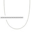 1.2mm 14kt White Gold Wheat Chain Necklace