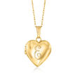 Child's 14kt Yellow Gold Personalized Heart Locket Necklace