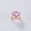 10.00 Carat Amethyst and .20 ct. t.w. White Topaz Ring in 14kt Gold Over Sterling