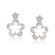 .25 ct. t.w. Diamond Flower Convertible Earrings in Sterling Silver