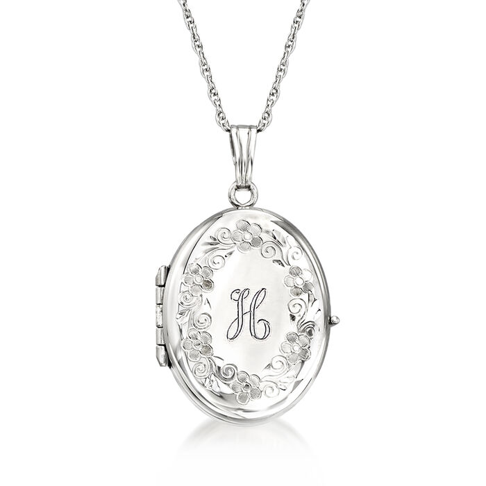 Sterling Silver Personalized Four-Photo Oval Locket Necklace