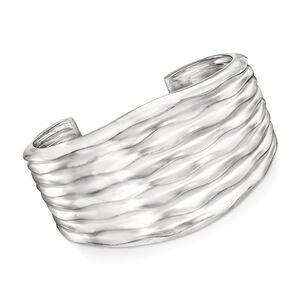Zina Sterling Silver 'Desert Wave' Wide Cuff Bracelet. #903286
