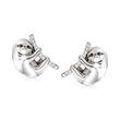 .12 ct. t.w. Black and White Diamond Sloth Earrings in Sterling Silver