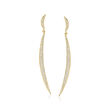 .75 ct. t.w. Diamond Crescent Drop Earrings in 14kt Yellow Gold
