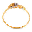 2.60 ct. t.w. Citrine and .20 ct. t.w. Diamond Koi Fish Bangle Bracelet with .10 ct. t.w. Peridots in 18kt Gold Over Sterling Silver