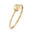 18kt Yellow Gold Puffed Circle Ring