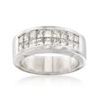 C. 1990 Vintage 1.50 ct. t.w. Prncess-Cut Diamond Wedding Ring in 18kt White Gold