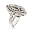 C. 1980 Vintage 2.30 ct. t.w. Diamond Navette Cluster Ring in 14kt White Gold