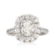 Henri Daussi 1.83 ct. t.w. Certified Diamond Engagement Ring in 18kt White Gold