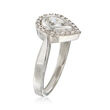 C. 1980 Vintage .57 ct. t.w. Pear-Shaped Diamond Halo Ring in 18kt White Gold 