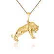 14kt Yellow Gold Tiger Pendant Necklace