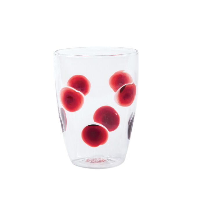 Vietri &quot;Drop&quot; Red Tall Tumbler Glass from Italy