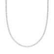 7.00 ct. t.w. Lab-Grown Diamond Tennis Necklace in 14kt White Gold