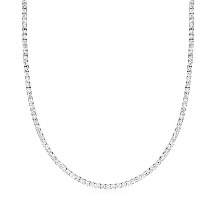 7.00 ct. t.w. Lab-Grown Diamond Tennis Necklace in 14kt White Gold