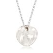 Zina Sterling Silver &quot;Contemporary&quot; Mini Mobius Disc Necklace