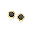 .15 ct. t.w. Black Diamond Bezel-Set Stud Earrings in 14kt Yellow Gold