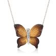 .10 ct. t.w. Diamond Butterfly Pendant Necklace in 18kt Two-Tone Gold