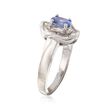 C. 1990 Vintage .60 Carat Purple Sapphire and .25 ct. t.w. Diamond Ring in 14kt White Gold