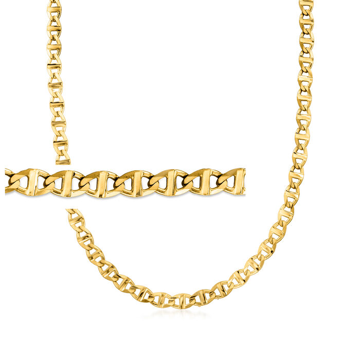 Italian 5.40mm 14kt Yellow Gold Mariner-Link Necklace