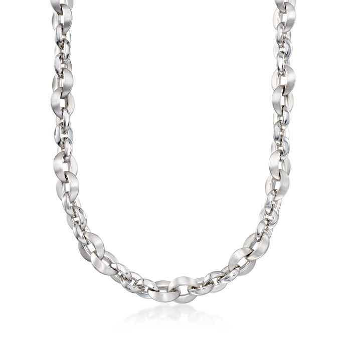 Italian Sterling Silver Link Necklace