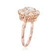 C. 1930 Vintage 2.63 ct. t.w. Diamond Cluster Ring in 14kt Rose Gold