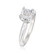 1.01 Carat Certified Cushion-Cut Diamond Engagement Ring in 14kt White Gold