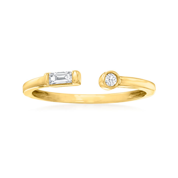 .10 ct. t.w. Diamond Open-Space Ring in 10kt Yellow Gold