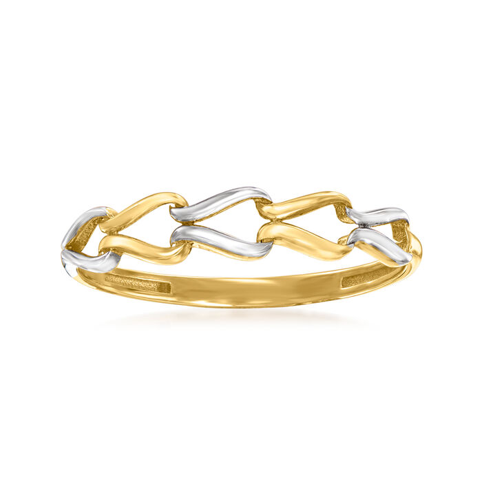 14kt Two-Tone Gold Link Ring
