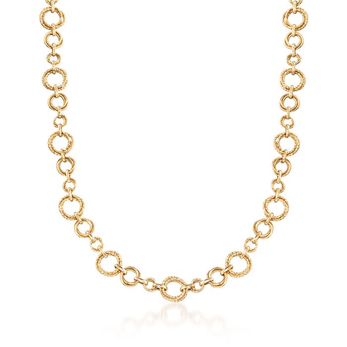 14kt Yellow Gold Circle-Link Necklace