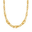 Italian Graduated Oval-Link Necklace in 18kt Yellow Gold