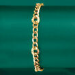Italian 18kt Yellow Gold Multi-Sized Curb-Link Bracelet
