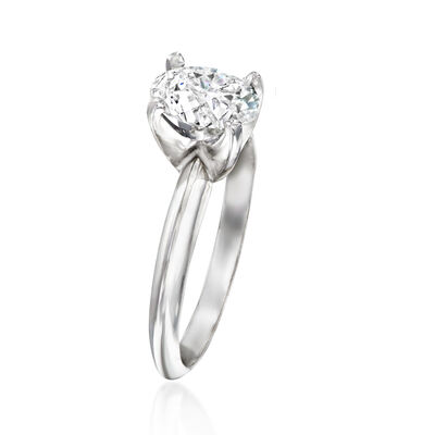 .94 Carat Certified Oval Diamond Solitaire Ring in 14kt White Gold