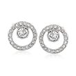 Swarovski Crystal &quot;Creativity&quot; Crystal Open Circle Earrings in Silvertone
