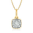 .20 ct. t.w. Diamond Square Pendant Necklace in 14kt Yellow Gold