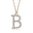 .10 ct. t.w. Diamond Initial &quot;U&quot; Necklace in 14kt Yellow Gold