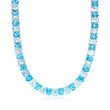 85.00 ct. t.w. Swiss and Sky Blue Topaz Necklace in Sterling Silver