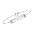 .10 ct. t.w. Diamond Personalized Bar Bracelet in Sterling Silver