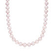 10-11mm Pink Cultured Pearl Necklace with 14kt Yellow Gold
