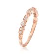 Henri Daussi .16 ct. t.w. Diamond Wedding Ring in 14kt Rose Gold