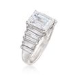 4.07 ct. t.w. CZ Ring in Sterling Silver
