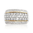 2.00 ct. t.w. Diamond Dome Ring in Sterling Silver with 14kt Yellow Gold