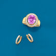5.00 Carat Kunzite and .48 ct. t.w. Diamond Ring in 14kt Yellow Gold