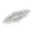 C. 1970 Vintage 1.25 ct. t.w. Diamond Floral Filigree Pin in 14kt White Gold
