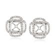 .50 ct. t.w. Diamond Square Earring Jackets in 14kt White Gold