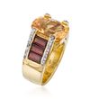 10.00 ct. t.w. Multi-Stone Ring in 14kt Gold Over Sterling