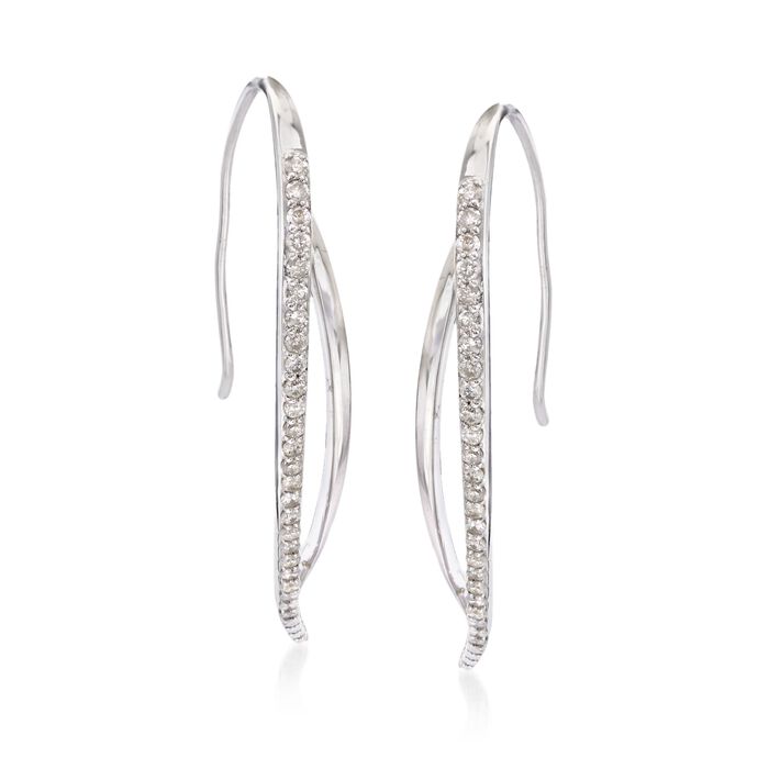 .54 ct. t.w. Diamond Linear Earrings in Sterling Silver