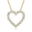 1.00 ct. t.w. Lab-Grown Diamond Heart Pendant Necklace in 14kt Yellow Gold