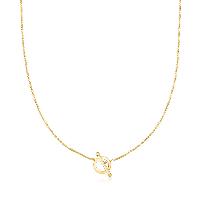Italian 14kt Yellow Gold Toggle Necklace