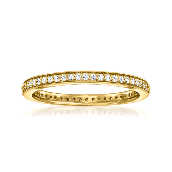 .25 ct. t.w. Lab-Grown Diamond Eternity Band in 18kt Gold Over Sterling
