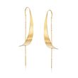 Italian 14kt Yellow Gold Curved Threader Earrings